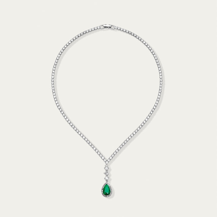 Emerald and Diamond Pendant Necklace