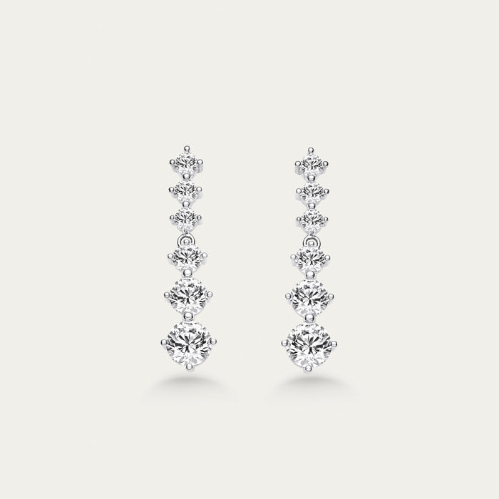 Diamond Fringe Drop Earrings