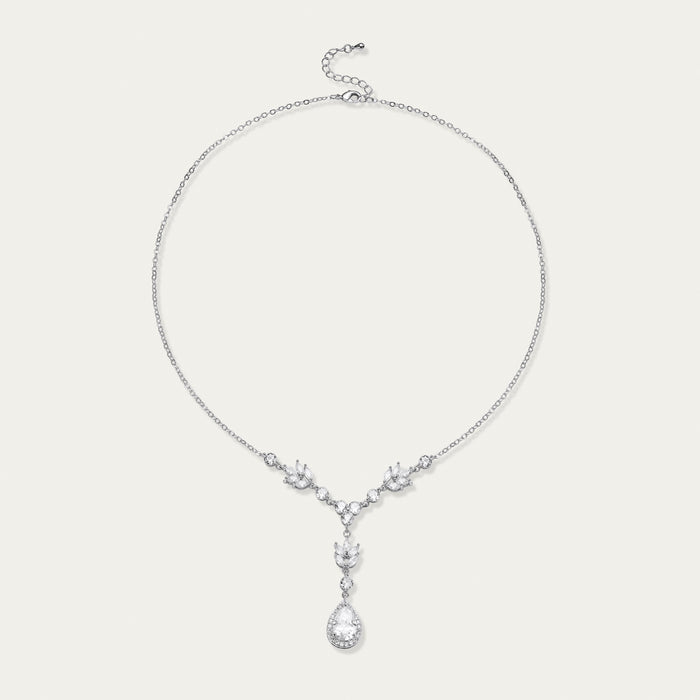 Diamond Solitaire Drop Necklace, Fine Chain