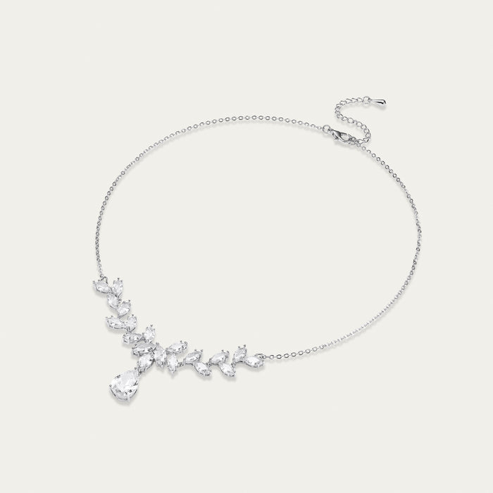 Diamond Cluster Station Necklace
