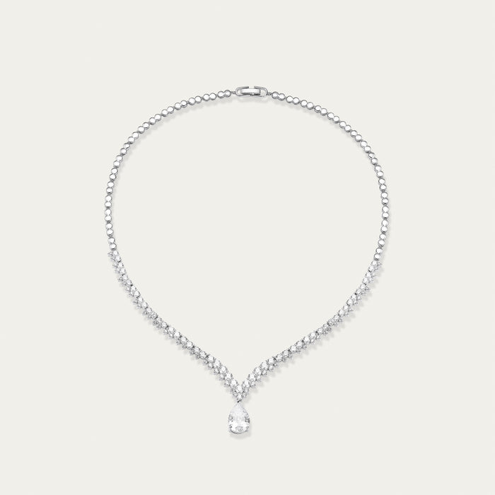 Diamond Pendant Necklace, Off-Centre