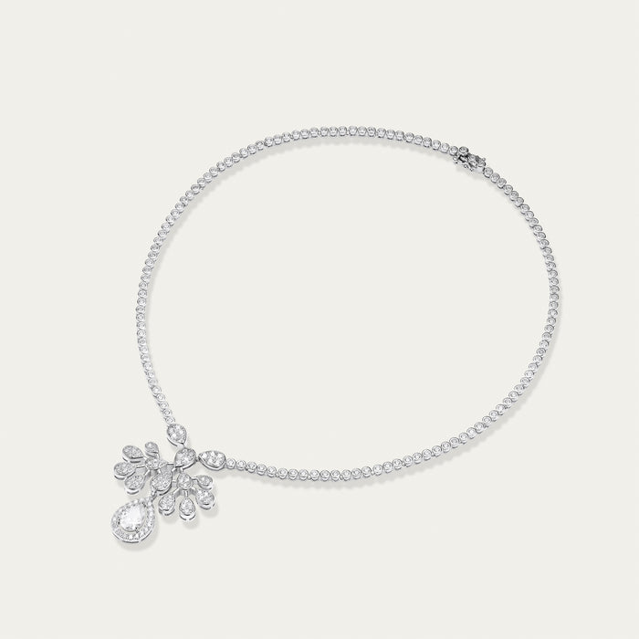 Diamond Cluster Pendant Necklace