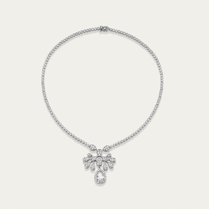 Diamond Cluster Pendant Necklace