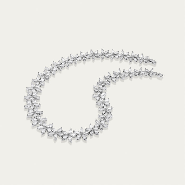 Diamond Cluster Necklace, All Around