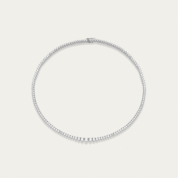 Diamond Tennis Necklace, Choker Length