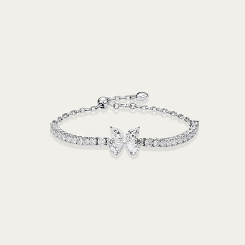 Lab-Grown Diamond Bracelet — 4.0ct, D-F, VS-VVS, 18K White Gold