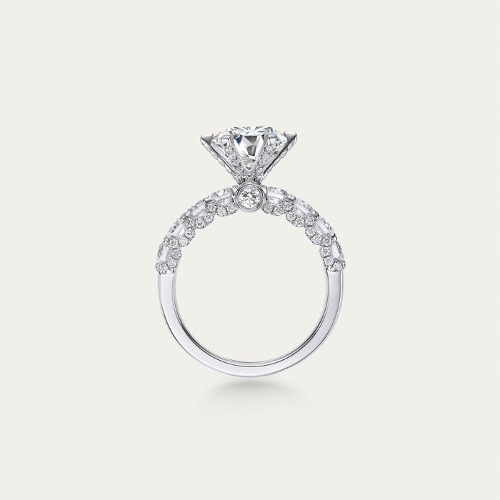 Round brilliant lab-grown diamond ring in 18k white gold — 2.1ct, F-G color, VS-VVS clarity, additional view