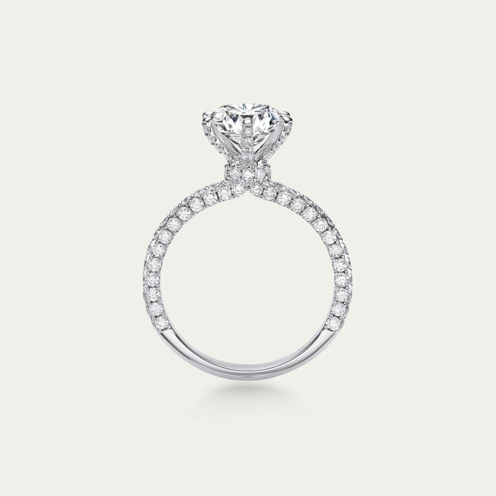 Round brilliant lab-grown diamond ring in 18k white gold — 2.03ct, D-E color, VVS-IF clarity, additional view
