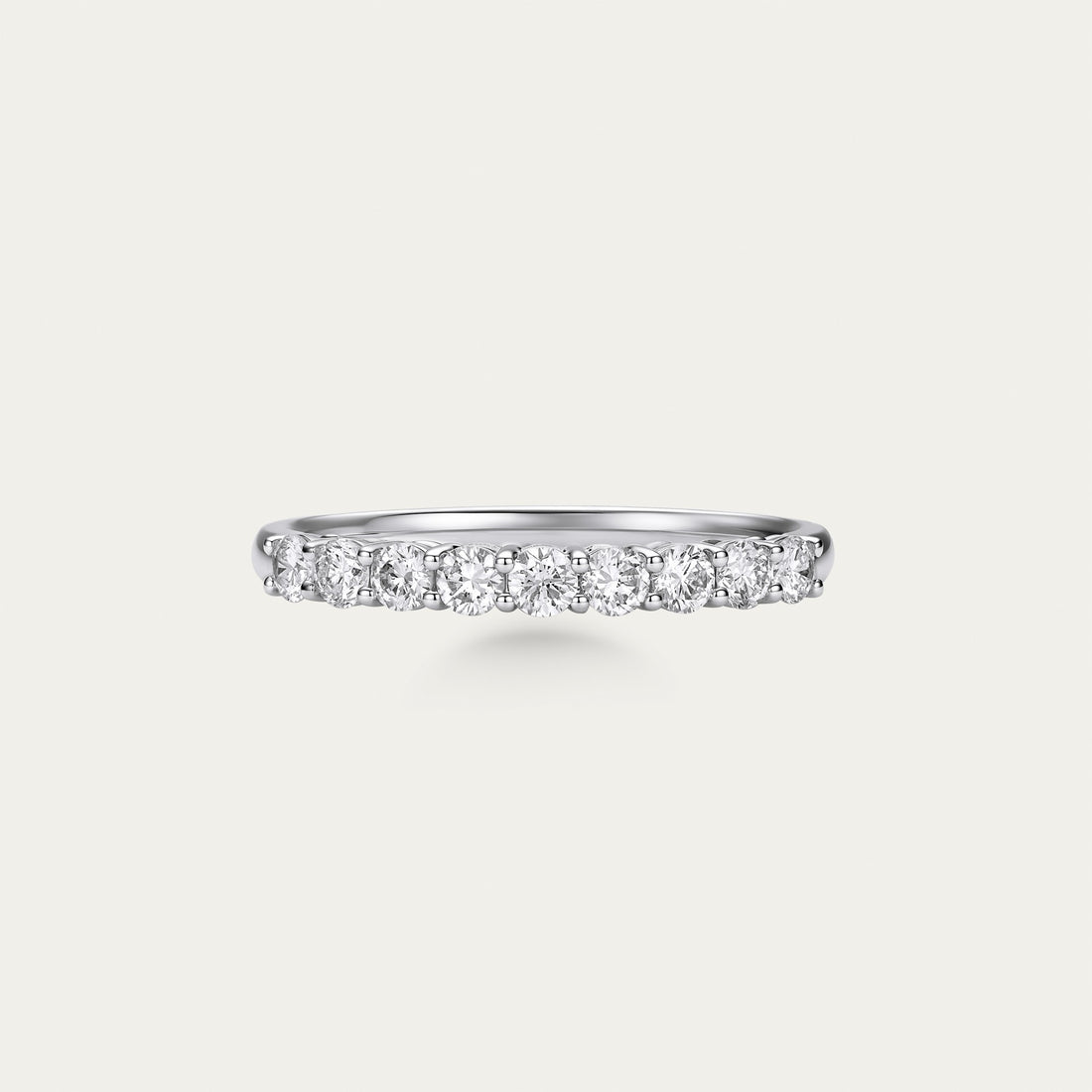 Round brilliant lab-grown diamond ring in 18k white gold — 0.47ct, D-F color, VS-VVS clarity