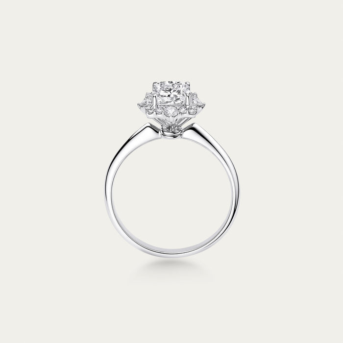 Radiant cut lab-grown diamond ring in 18k gold — 2.15ct, F-G color, VS-VVS clarity, additional view