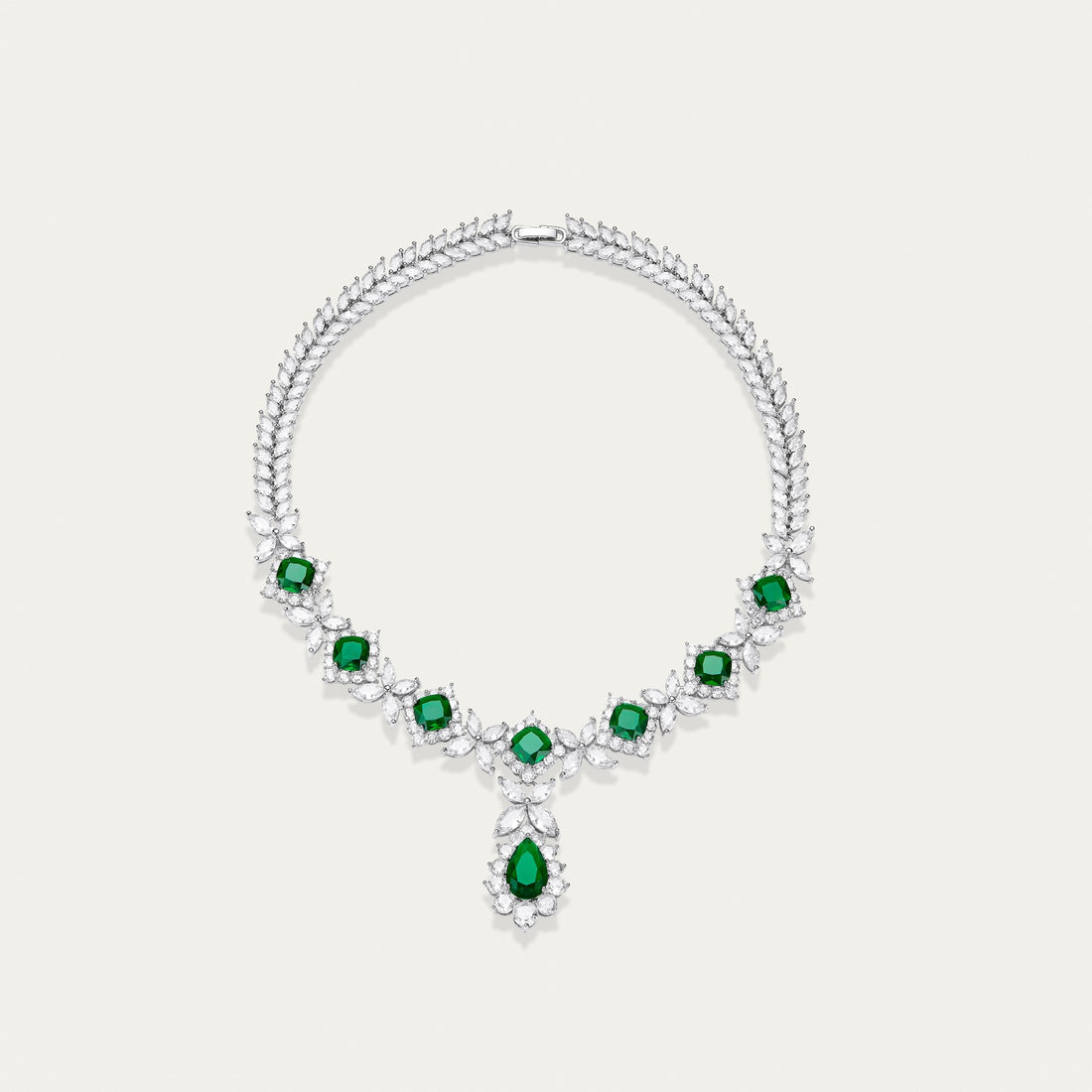 Emerald and Diamond Collar Necklace