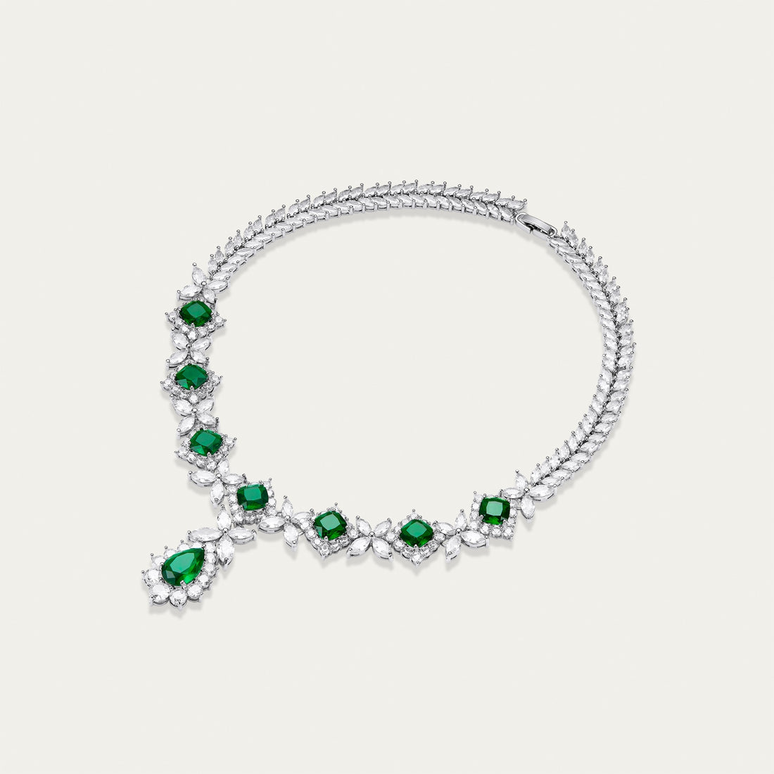 Emerald and Diamond Collar Necklace