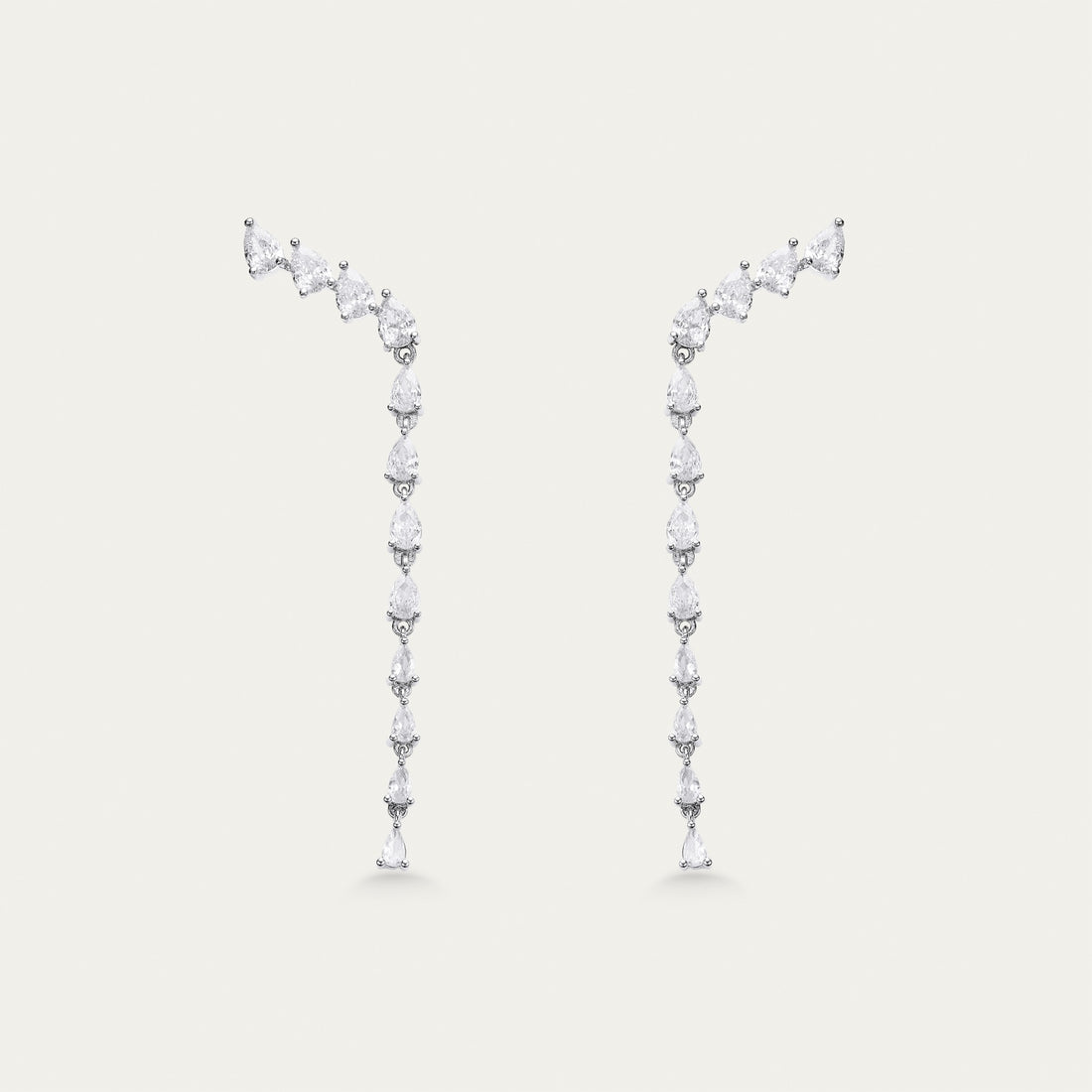 Diamond Fringe Line Earrings