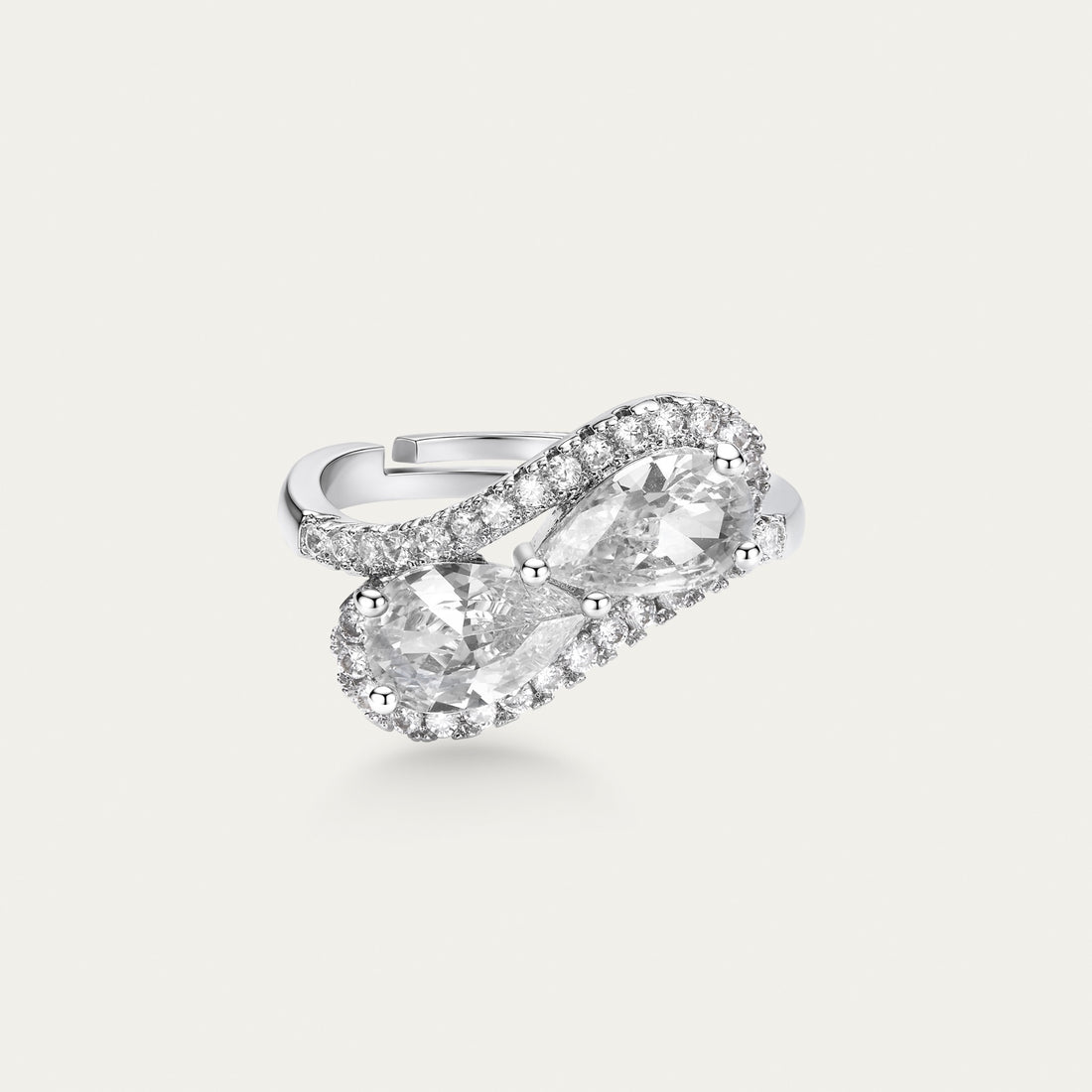 Diamond Crossover Ring