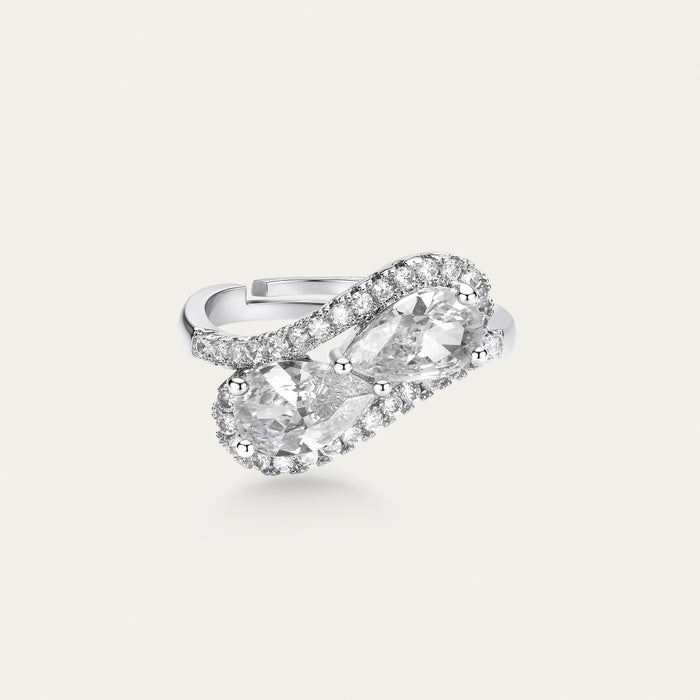 Lab-grown diamond ring in 18k white gold — D-F color, VS-VVS clarity