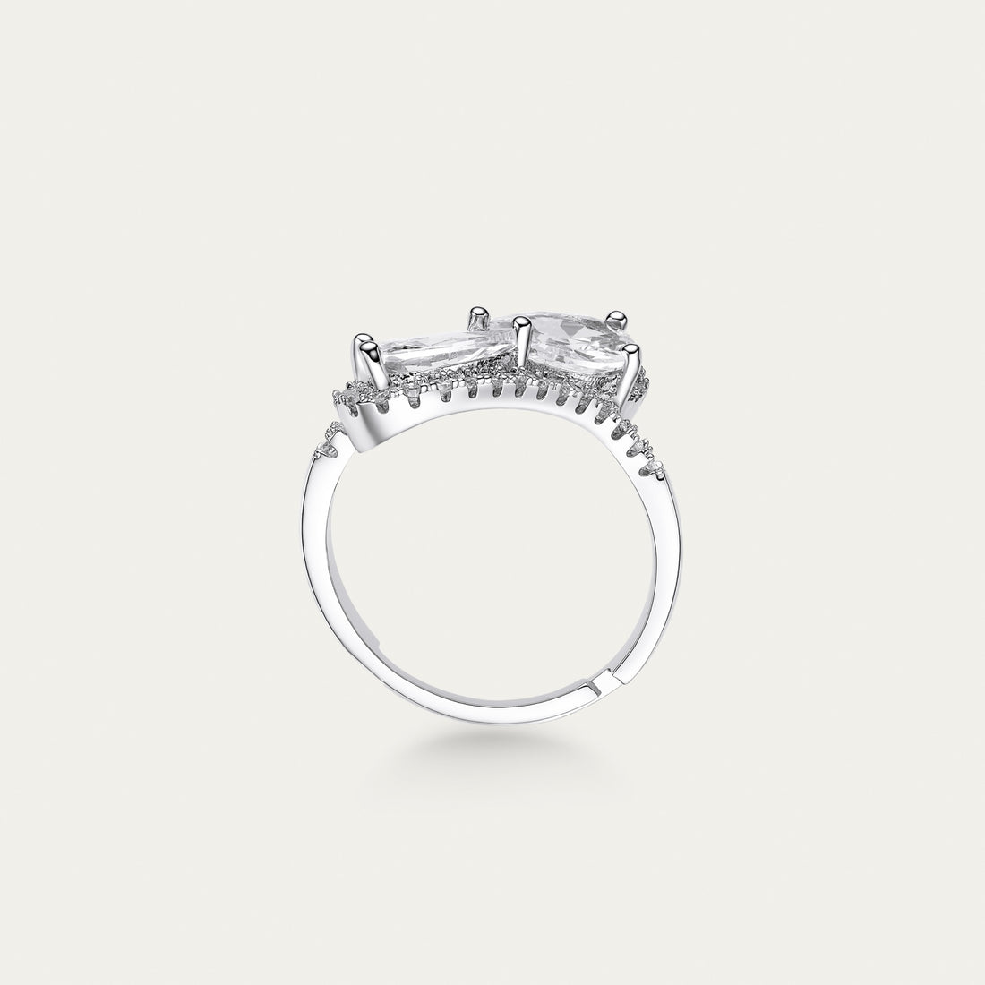 Diamond Crossover Ring