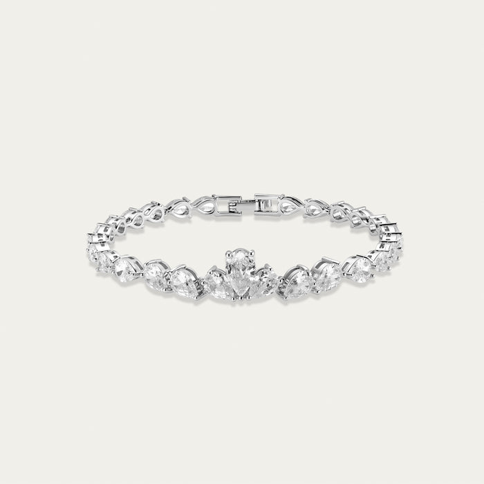 Lab-grown diamond bracelet in 18k white gold — D-F color, VS-VVS clarity
