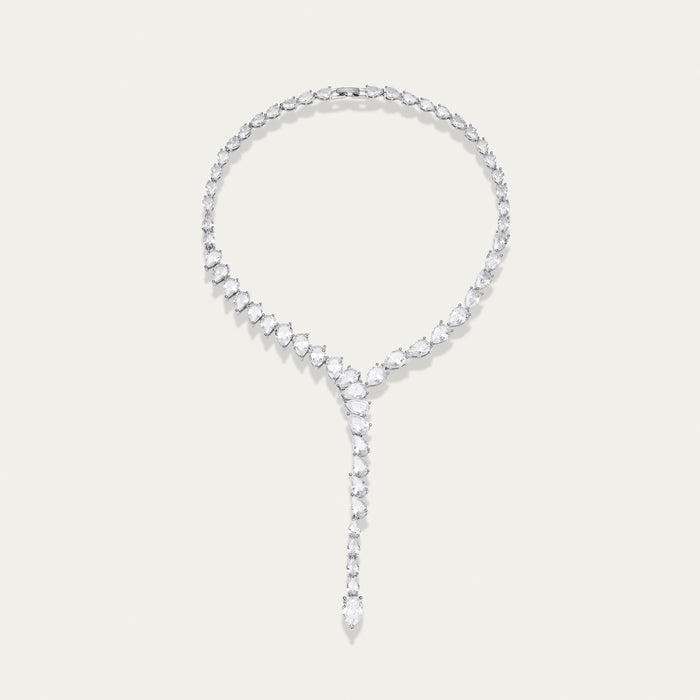 Lab-grown diamond necklace in 18k white gold — D-F color, VS-VVS clarity