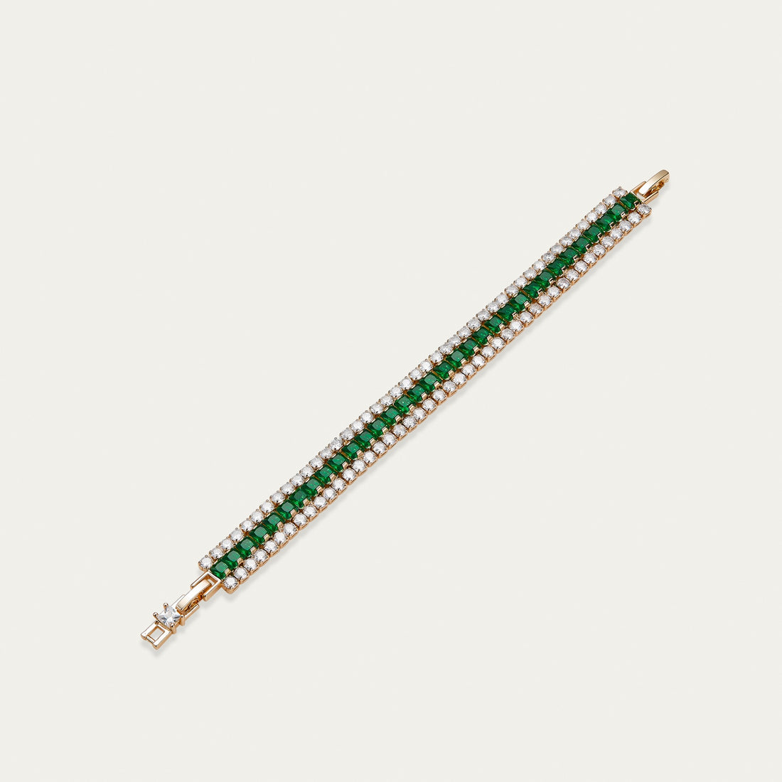 Emerald Tennis Bracelet, Yellow Gold