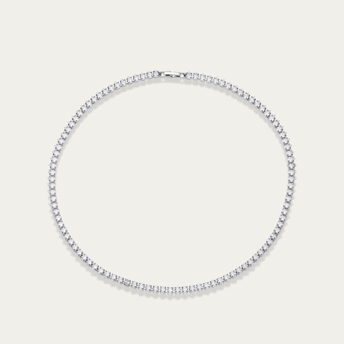 Diamond Tennis Necklace, Fine Line