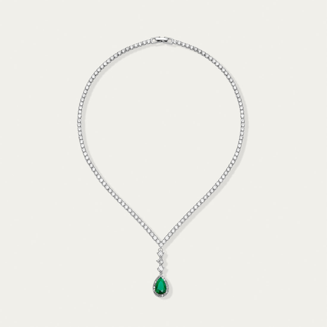 Emerald and Diamond Pendant Necklace