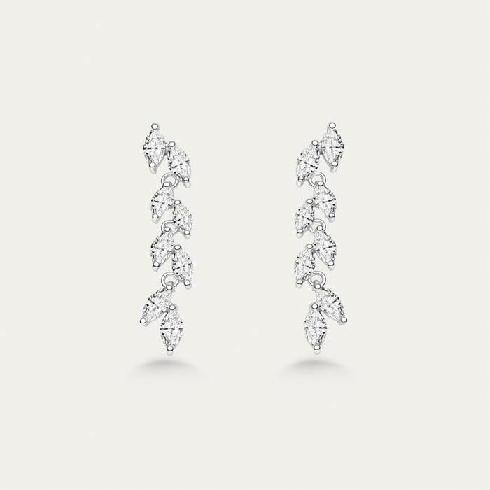 Diamond Scatter Line Earrings