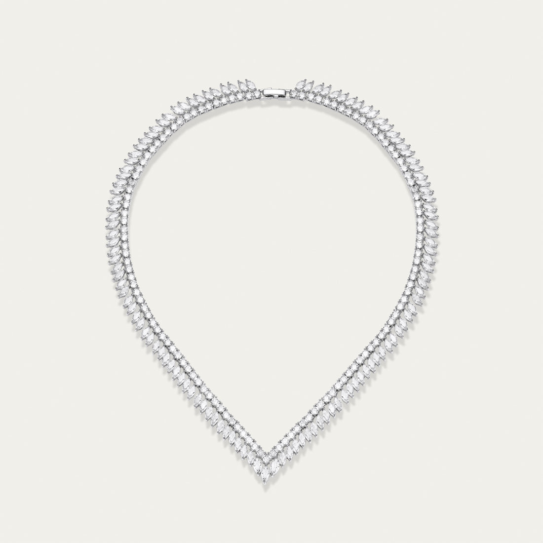 Diamond Collar Necklace, Chevron