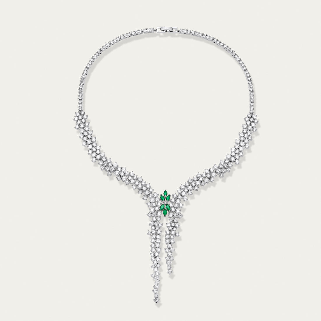 Emerald and Diamond Wrap Necklace