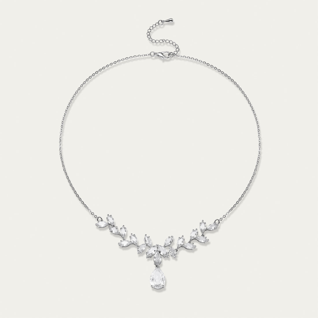 Diamond Cluster Station Necklace