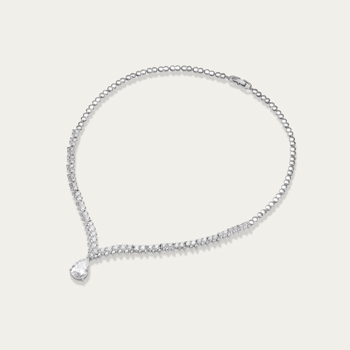 Diamond Pendant Necklace, Off-Centre