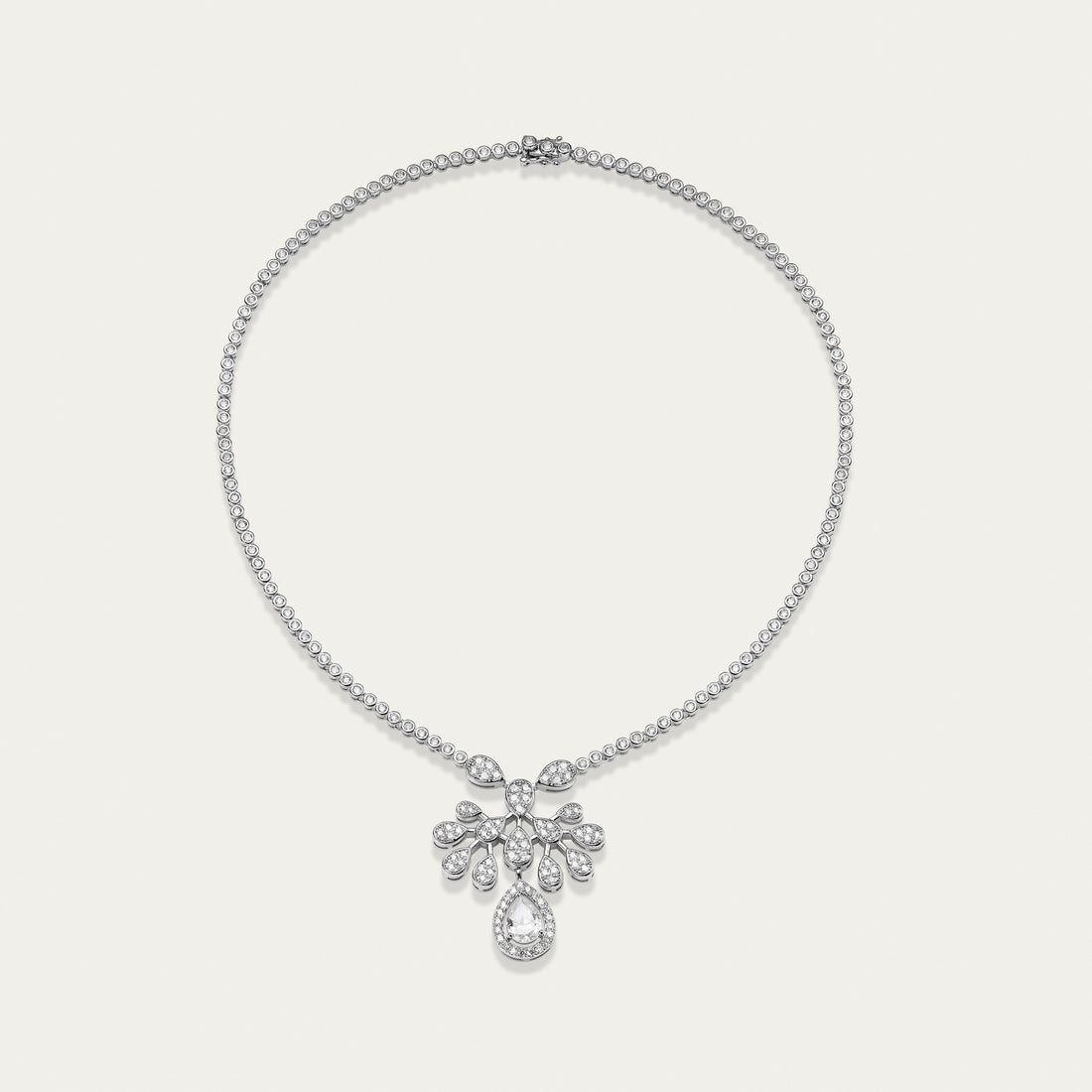 Diamond Cluster Pendant Necklace