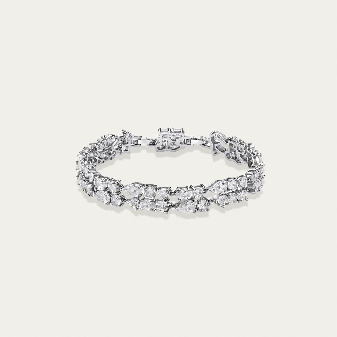 Diamond Tennis Bracelet, Graduated Pear