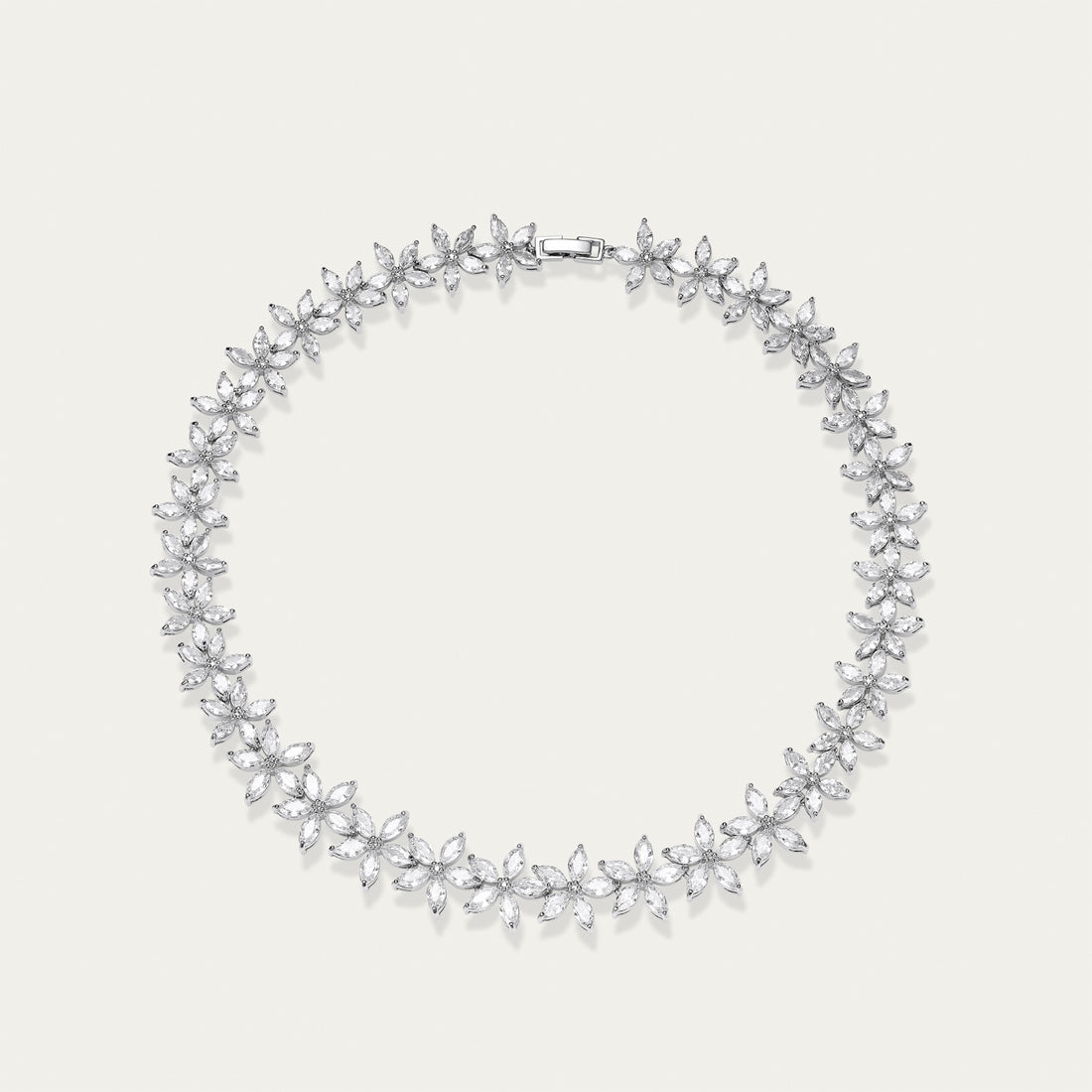 Diamond Cluster Necklace, All Around
