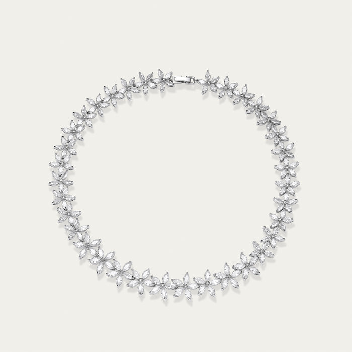 Diamond Cluster Necklace, All Around