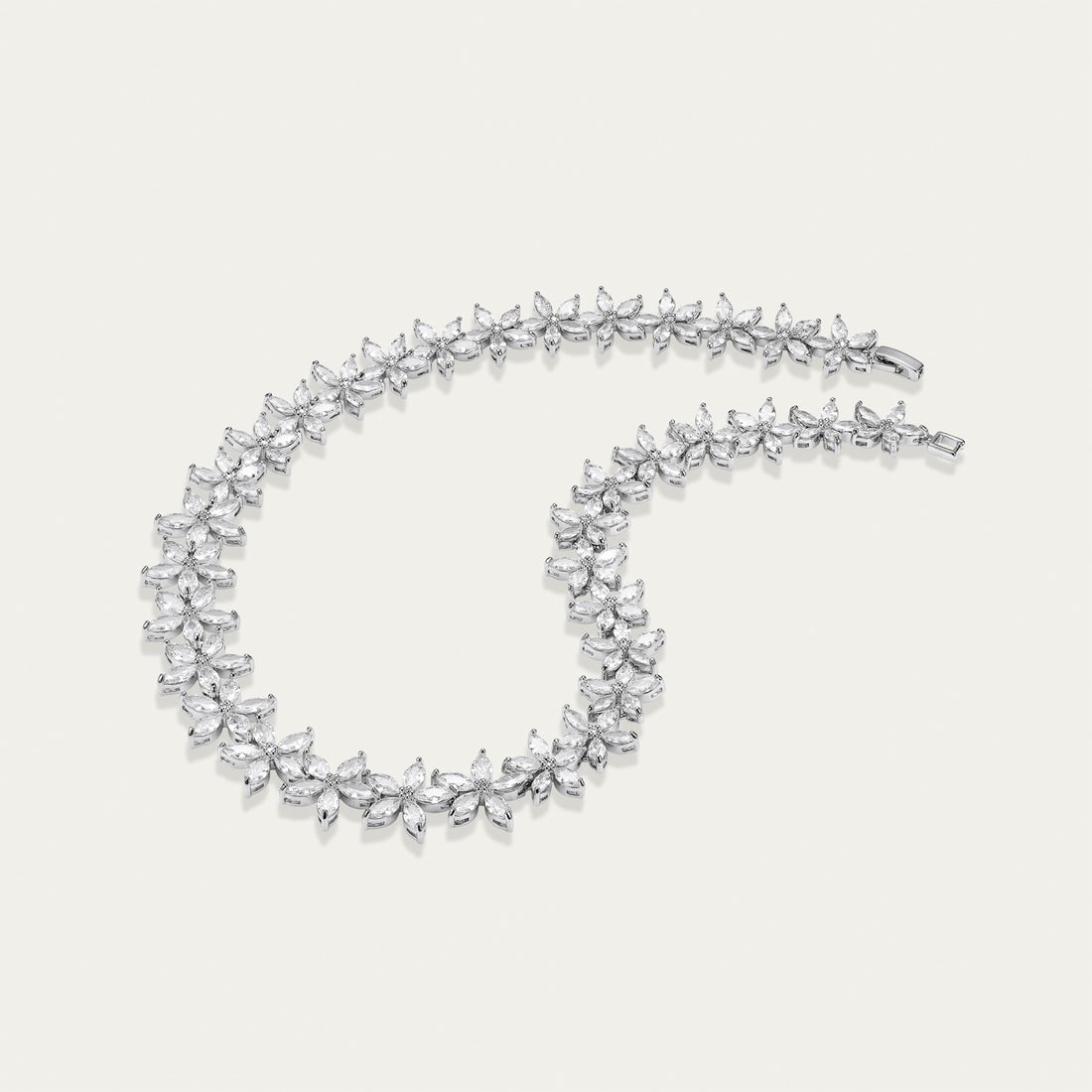 Diamond Cluster Necklace, All Around