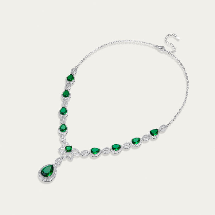 Emerald and Diamond Graduated Necklace