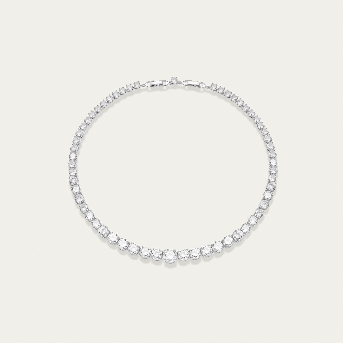 Diamond Tennis Necklace, Round Brilliant