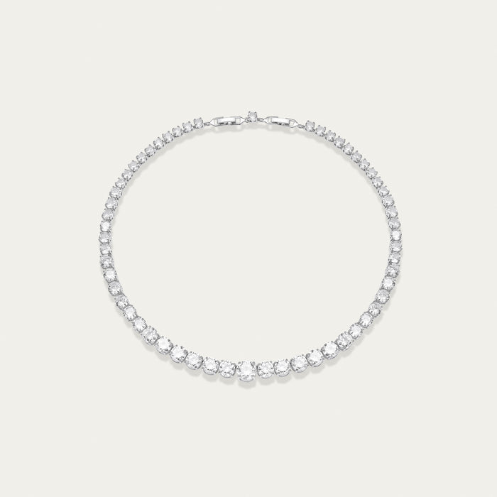 Diamond Tennis Necklace, Round Brilliant