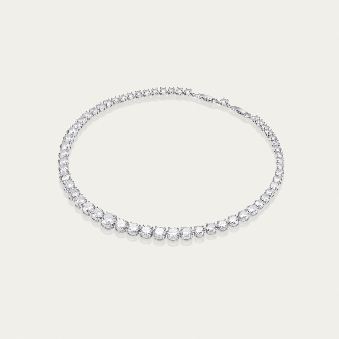 Diamond Tennis Necklace, Round Brilliant