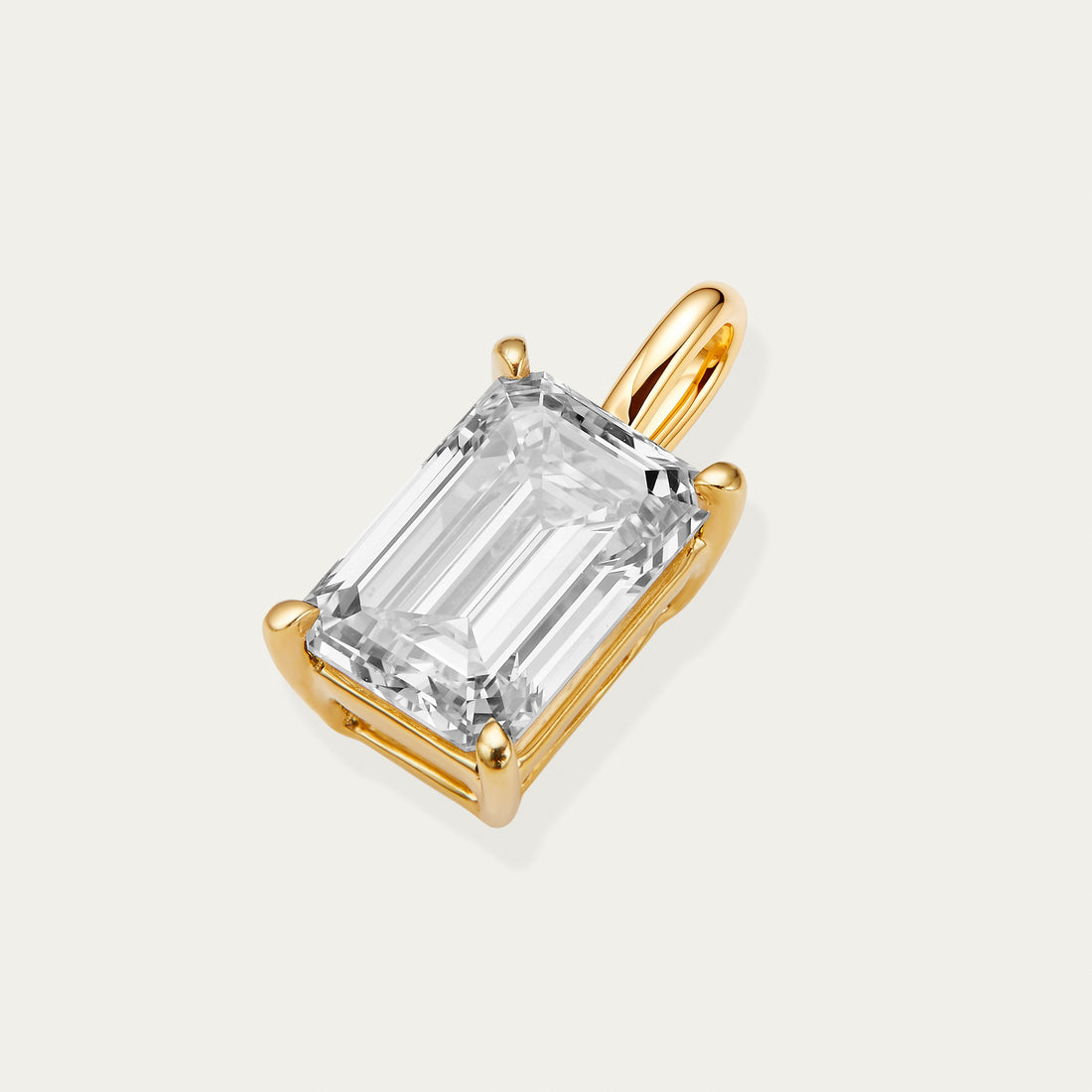 Emerald Cut Diamond Pendant