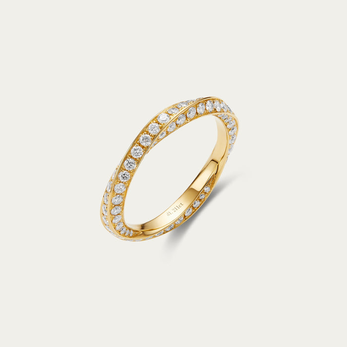 Round brilliant lab-grown diamond ring in 18k yellow gold — 1.21ct, D-F color, VS-VVS clarity