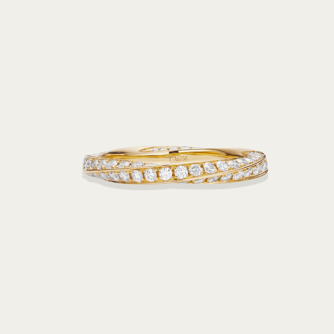 Round brilliant lab-grown diamond ring in 18k yellow gold — 1.21ct, D-F color, VS-VVS clarity, additional view