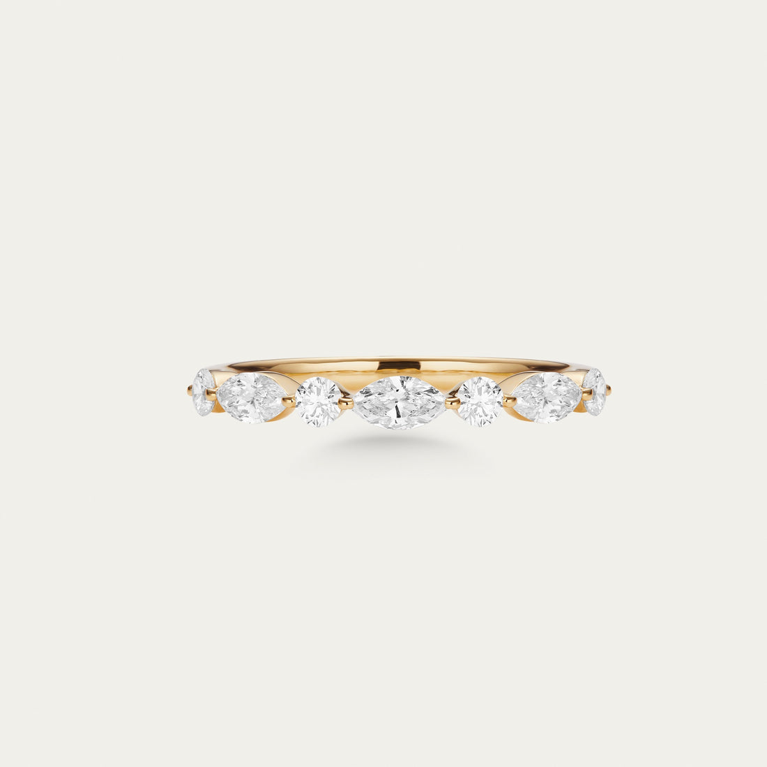 Marquise cut lab-grown diamond ring in 18k yellow gold — 0.45ct, D-F color, VS-VVS clarity, additional view