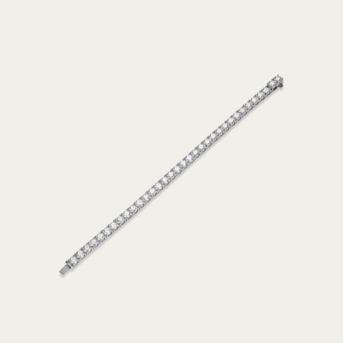 Round brilliant lab-grown diamond bracelet in 18k white gold — 11.39ct, D-F color, VS-VVS clarity, additional view