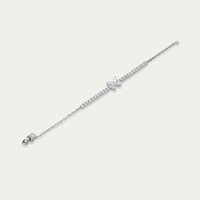 Lab-grown diamond bracelet in 18k white gold — 4.0ct, D-F color, VS-VVS clarity, additional view