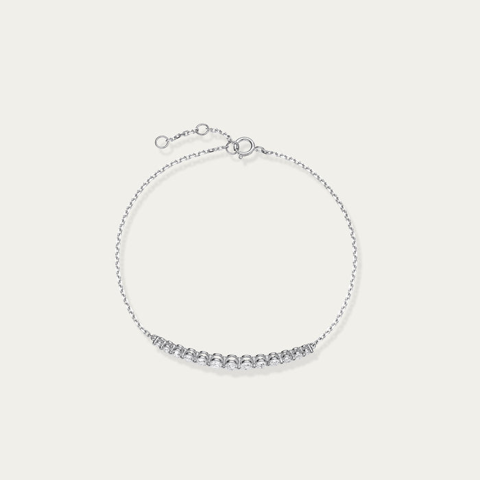 Round brilliant lab-grown diamond bracelet in 18k white gold — 0.53ct, D-F color, VS-VVS clarity, additional view