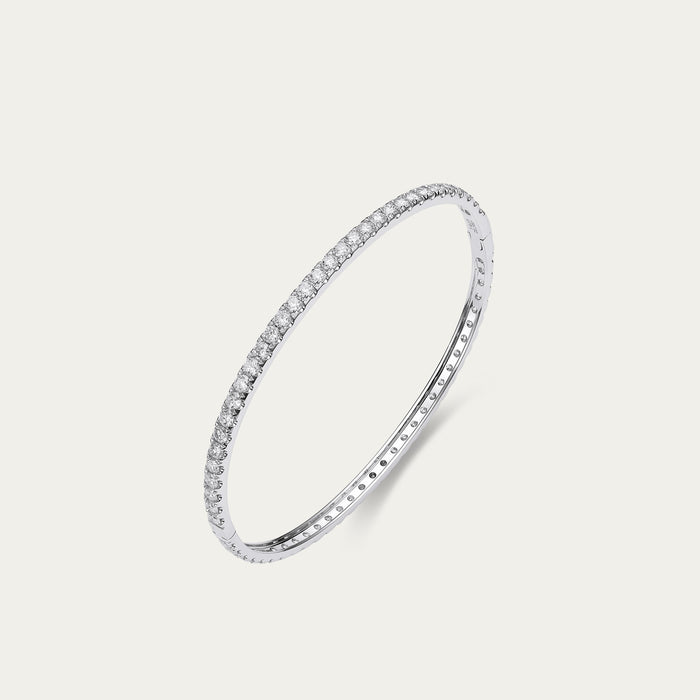 Lab-grown diamond bangle in 18k yellow gold — 3.01ct, D-F color, VS-VVS clarity, additional view