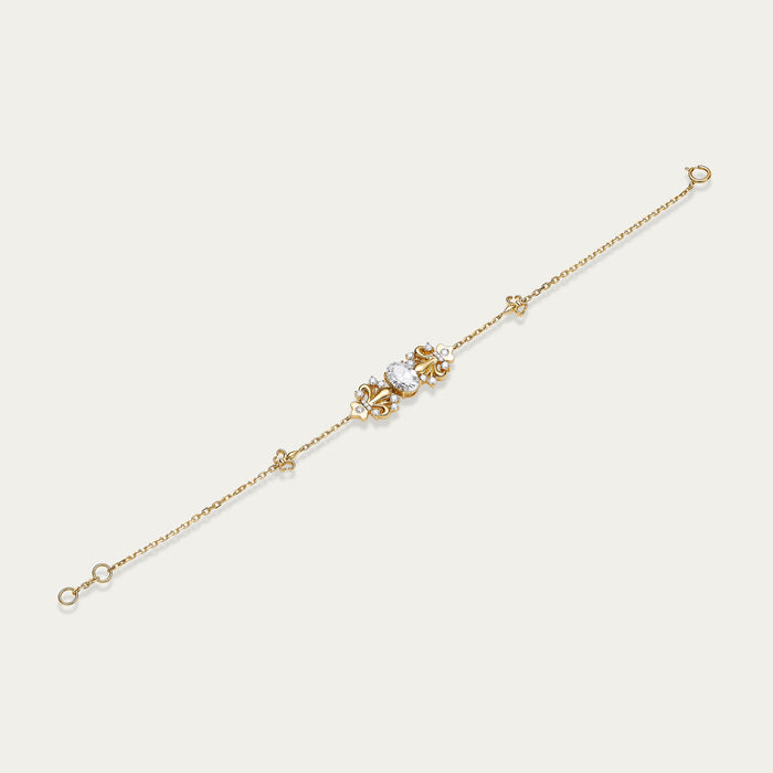 Oval cut lab-grown diamond bracelet in 18k yellow gold — 1.01ct, D-F color, VS-VVS clarity, additional view