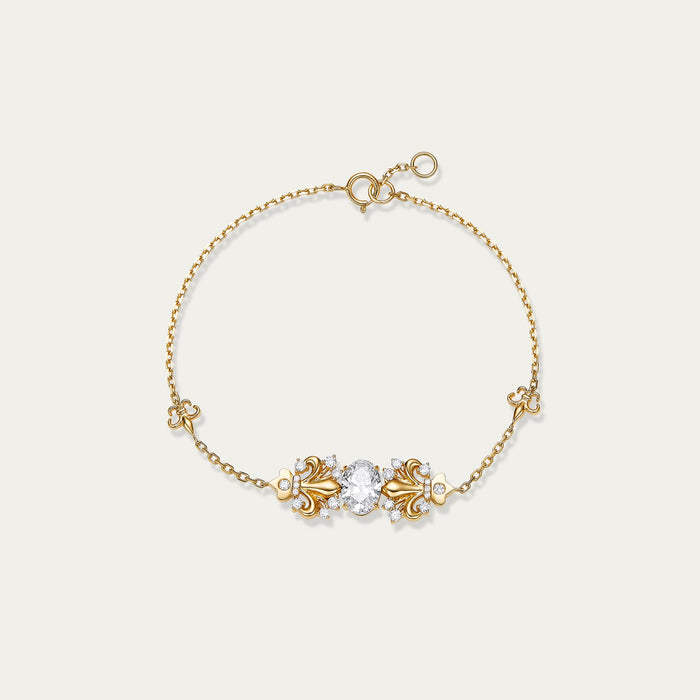 Oval cut lab-grown diamond bracelet in 18k yellow gold — 1.01ct, D-F color, VS-VVS clarity