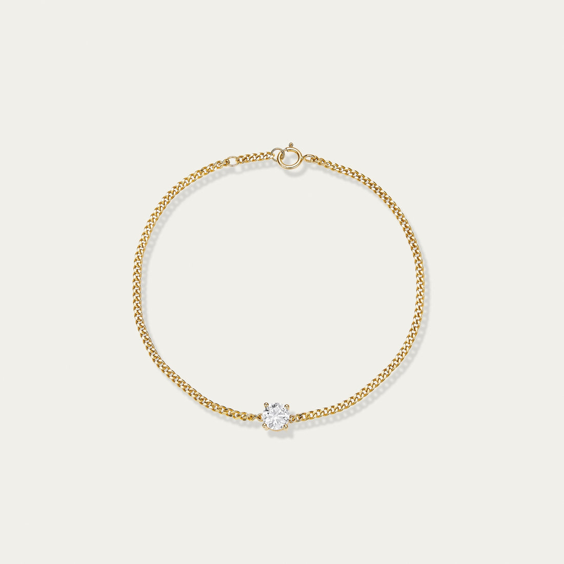 Round brilliant lab-grown diamond bracelet in 18k yellow gold — 0.51ct, D-F color, VS-VVS clarity